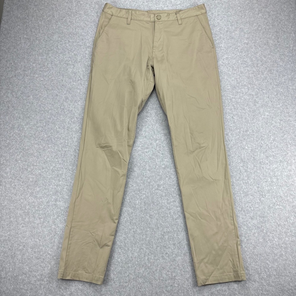 Rhone Commuter Pants Mens 32 Tan Stretch Technical Performance Chino Slim Fit